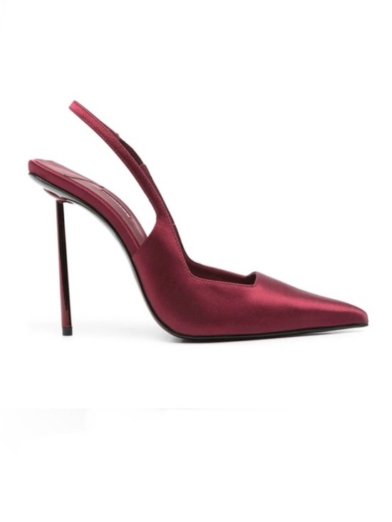 Unbranded Shoes - Women's Red Satin Slingback Pointed-Toe Pump Stiletto Heel Shoes Size 11 NEW